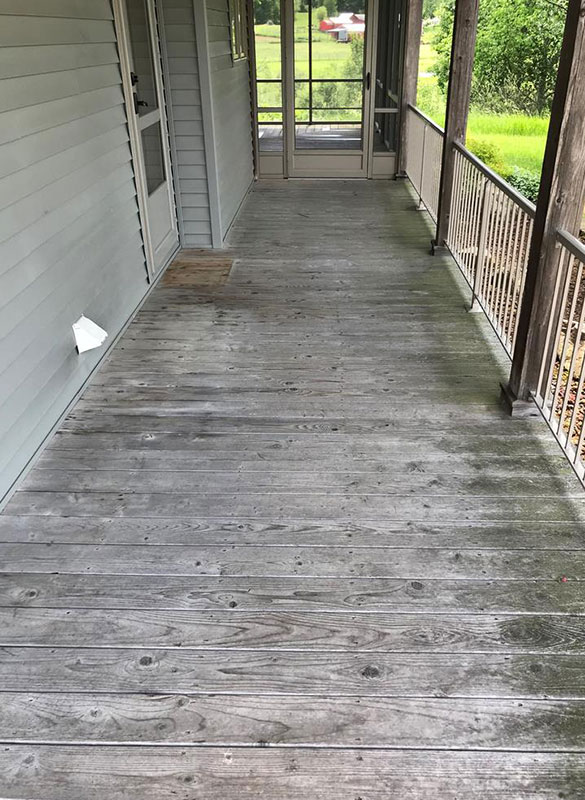 porch before staining | Professional Floor/Porch Staining Southwest, MI | Van Tuinen Painting